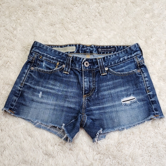 AG Adriano Goldschmied The Frayed Short Exclusivly For Bloomingdales Sz 25 - Picture 4 of 11